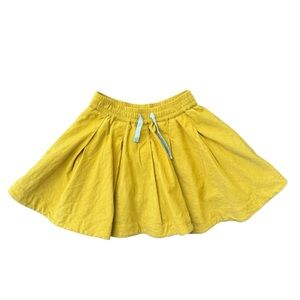 Mini Boden Yellow Needlecord Twirl Skirt size 3/4